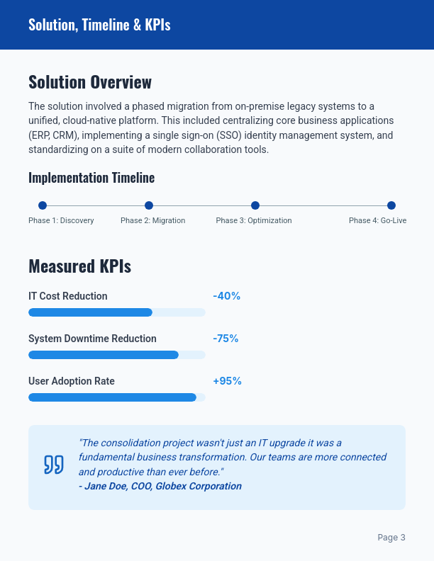 Global IT Consolidation Case Study